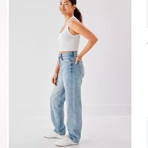 AEO Baggy Jeans Highest Waist Straight Leg Women's Size 6